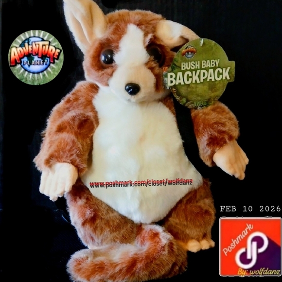 Rhode Island Novelty Handbags - The BushBaby Galago Super Cute Backpack That's Ultra Soft & Really Huggable! New